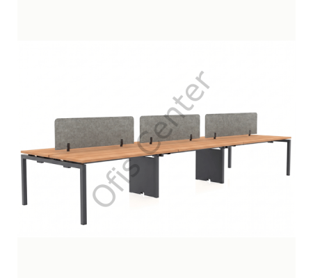 Haks Altı Kişilik Ofis Çalışma Masası (360 cm)